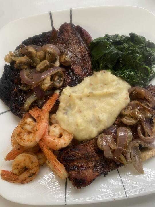 Dish prepared by AJX Catering